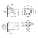 Унитаз подвесной Qtap Virgo безободковый с сиденьем Soft-close QT1833051ERMB