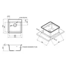 Кухонная мойка Qtap CS 5151 Beton (QTCS5151BET)