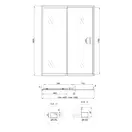 Душевая дверь в нишу Qtap Taurus CRM2014-15.C6 140-150x185 см, стекло Clear 6 мм, покрытие CalcLess (TAUCRM201415C6)
