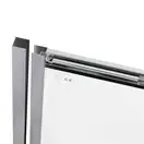 Душевая дверь в нишу Qtap Taurus CRM2014-15.C6 140-150x185 см, стекло Clear 6 мм, покрытие CalcLess (TAUCRM201415C6)