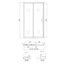 Душевая дверь в нишу Qtap Taurus CRM208-9.C6 80-90x185 см, стекло Clear 6 мм, покрытие CalcLess (TAUCRM2089C6)
