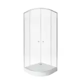 Набор Qtap душевая кабина Presto New CRM1088AC5 Clear 2020х800х800 мм + поддон Robin 308812C 80x80x12 см с сифоном (PRENEWCRM1088AC5SET)