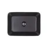 Раковина-чаша Qtap Virgo 490х350х110 Matt black с донным клапаном QT18112261MBMB