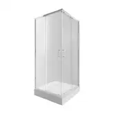 Набор Qtap душевая кабина Taurus CRM1011SC6 Clear 100х100 см + поддон Tern 301112 (SD00045637)
