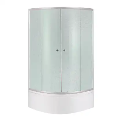Набор Lidz душевая кабина Latwa SC90x90.SAT.HIGH.FR, стекло Frost 4 мм + поддон с панелью Kupala (LLSC9090SATHIGHFR2SET)