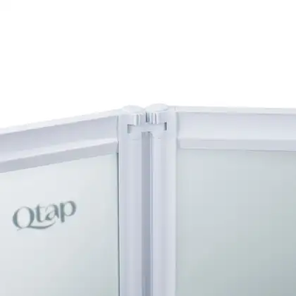 Штора на ванну Qtap Gemini WHI40114RP4 стекло Pear 4 мм, 100x140 см (GEMWHI40114RP4)