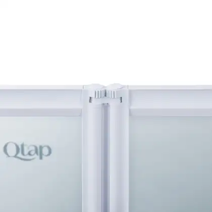 Штора на ванну Qtap Gemini WHI401214RP4 стекло Pear 4 мм, 120x140 см (GEMWHI401214RP4)