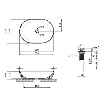 Раковина-чаша Qtap Cardinal 600х400х145 White с донным клапаном QT04117060IW Раковина-чаша Qtap Cardinal 600х400х145 White с донным клапаном QT04117060IW