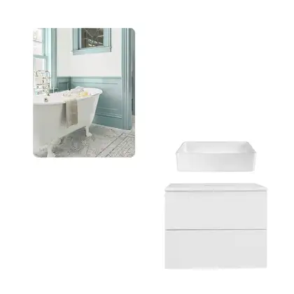 Комплект мебели для ванной Qtap тумба + раковина + зеркало QT044VI43005 Комплект мебели для ванной Qtap тумба + раковина + зеркало QT044VI43005
