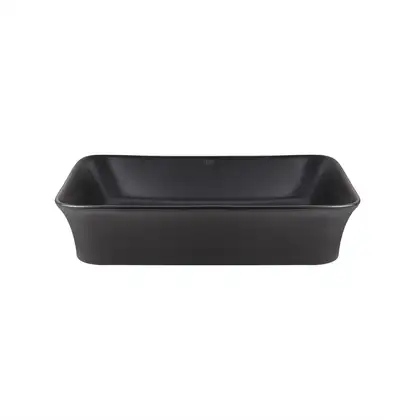 Раковина-чаша Qtap Virgo 490х350х110 Matt black с донным клапаном QT18112261MBMB