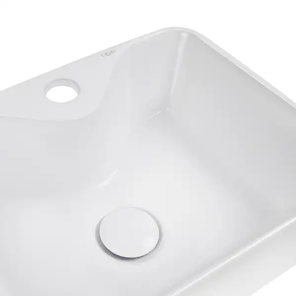 Раковина-чаша Qtap Crow 400х300х140 White с донным клапаном QT05117040JW
