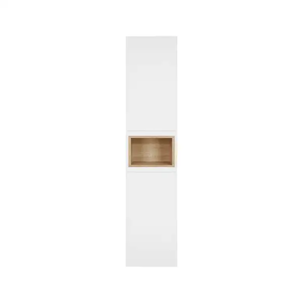 Пенал подвесной Qtap Robin 350х1650х316 White/Whitish oak QT1376PN1651LWWO