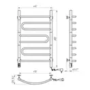 Navin Рушникосушарка Пірует 480х800 Sensor права, поворотна, з таймером 10-021033-4880