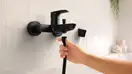 HANSGROHE Rebris S Смеситель для ванны, черный матовый (72440670)