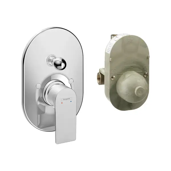 Смеситель для ванны Hansgrohe Rebris E (цвет - хром), в комплекте со встраиваемой частью 72458000 Смеситель для ванны Hansgrohe Rebris E (цвет - хром), в комплекте со встраиваемой частью 72458000