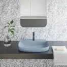 Раковина полувстраиваемая Catalano Green Lux Сolori 40 х 60 х h14 см, цвет - синий матовый 160GRLXNAS