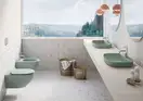 Раковина полувстраиваемая Catalano Green Lux Сolori 42 х 60 х h14 см, цвет - зелёный матовый 165GRLXNVS
