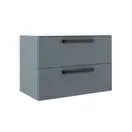 Комплект мебели 80 см Devit Fresh, синий матовый, ручки чёрные 088730B