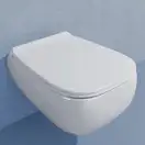 Унитаз подвесной Goclean® (безободковый) Flaminia Fluo с сиденьем Soft Close, цвет - белый глянцевый FU118G+FUCW05 Bianco