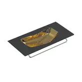 Раковина подвесная или накладная Catalano Edition 50 х 100 х h13,5 см, цвет - чёрный матовый/золото 1100EDNO
