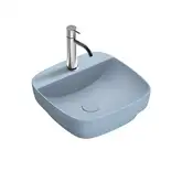 Раковина полувстраиваемая Catalano Green Lux Сolori 42 х 42 х h14 см, цвет - синий матовый 142GRLXNAS