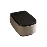 Унитаз подвесной Goclean® (безободковый) Flaminia Flag с сиденьем Soft Close, цвет - Stripes Fango + Carbone FG118G+FGCW03 Stripes Fango + Carbone