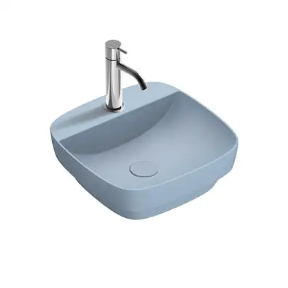 Раковина полувстраиваемая Catalano Green Lux Сolori 42 х 42 х h14 см, цвет - синий матовый 142GRLXNAS Раковина полувстраиваемая Catalano Green Lux Сolori 42 х 42 х h14 см, цвет - синий матовый 142GRLXNAS