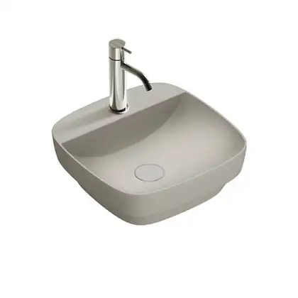 Раковина полувстраиваемая Catalano Green Lux Сolori 42 х 42 х h14 см, цвет - серый матовый 142GRLXNCS Раковина полувстраиваемая Catalano Green Lux Сolori 42 х 42 х h14 см, цвет - серый матовый 142GRLXNCS