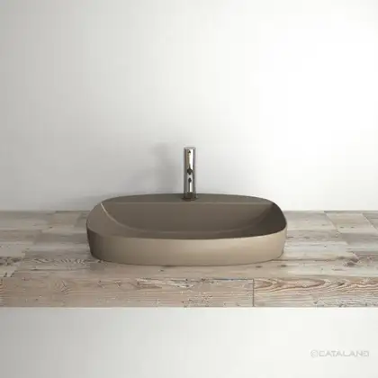 Раковина полувстраиваемая Catalano Green Lux Сolori 40 х 60 х h14 см, цвет - коричневый матовый 160GRLXNMS Раковина полувстраиваемая Catalano Green Lux Сolori 40 х 60 х h14 см, цвет - коричневый матовый 160GRLXNMS