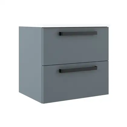 Комплект мебели 60 см Devit Fresh, синий матовый, ручки чёрные 088723B Комплект мебели 60 см Devit Fresh, синий матовый, ручки чёрные 088723B