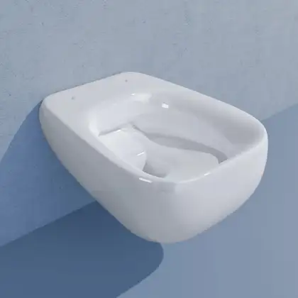 Унитаз подвесной Goclean® (безободковый) Flaminia Fluo с сиденьем Soft Close, цвет - Latte opaco (матовый) FU118G+FUCW05 Latte Унитаз подвесной Goclean® (безободковый) Flaminia Fluo с сиденьем Soft Close, цвет - Latte opaco (матовый) FU118G+FUCW05 Latte