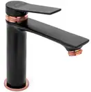 Смеситель для раковины (умывальника) REA VIRAL BLACK ROSE GOLD низкий (REA-B2025)