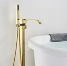 Смеситель для ванны REA CARAT GOLD золотой напольный (REA-B5231)