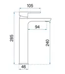 Rea Argus Chrome Смеситель для раковины, хром (REA-B6209)