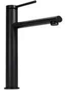 Смеситель для раковины (умывальника) REA OVAL BLACK черный высокий (REA-B6511)