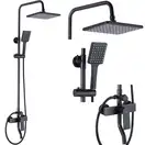 Душевой гарнитур REA HASS BLACK черный с изливом (REA-B9968)