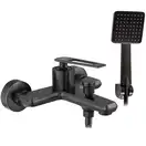 Змішувач для ванни та душу REA BLADE OLD BLACK чорний настінний (REA-B9975)