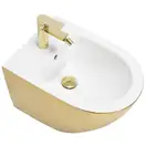 Подвесное биде REA CARLO MINI GOLD WHITE (REA-C2288)