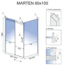Душевая кабина REA MARTEN 80X100 (REA-K4000)