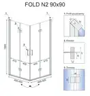 Душевая кабина REA FOLD N2 90х90 (REA-K9991)