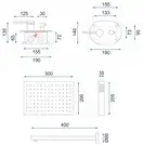 Душевая система REA OVAL CHROME + BOX скрытого монтажа (REA-P8415)