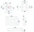 Душевая система REA OVAL GOLD + BOX скрытого монтажа (REA-P8466)