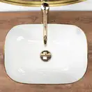 Умивальник (раковина) REA BELINDA WAVE WHITE GOLD накладний білий (REA-U8472)