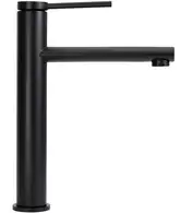 Смеситель для раковины (умывальника) REA OVAL BLACK черный высокий (REA-B6511)