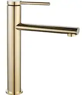 Смеситель для раковины (умывальника) REA OVAL GOLD золотой высокий (REA-B6513)