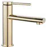 Смеситель для раковины (умывальника) REA OVAL GOLD золото низкий (REA-B6515)