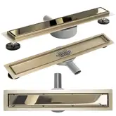 Трап для душа REA PURE NEO MIRROR GOLD PRO 80 см (REA-G5601)