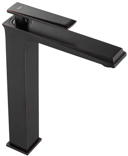 Смеситель для раковины (умывальника)  REA ROMANO OLD BLACK черный высокий (REA-B9902)