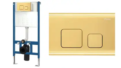 Інсталяція REA із золотою кнопкою F LIGHT GOLD (REA-E9851)