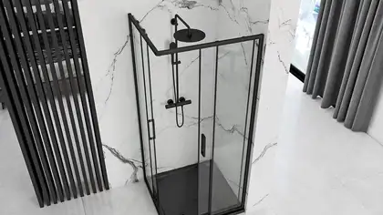 Душевая кабина REA PUNTO BLACK 80х80 (REA-K4800) Душевая кабина REA PUNTO BLACK 80х80 (REA-K4800)